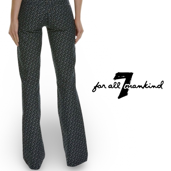 NWOT - 7 For All Mankind - ORIGINAL BOOTCUT - DARK - HARRINGBONE JEAN - 29 x 30' - Picture 2 of 15